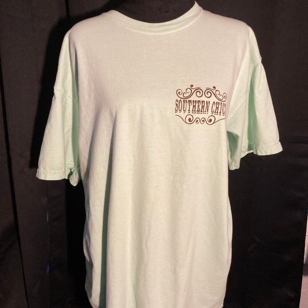 Southern Chics Light Green Short Sleeve L Mississippi Girl T-Shirt